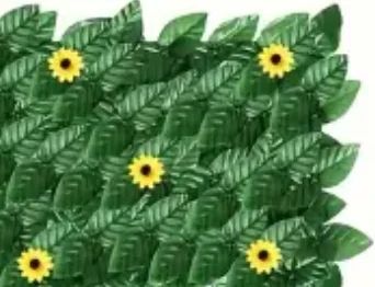 Artificial Ivy Fence with Sunflower Privacy Screen