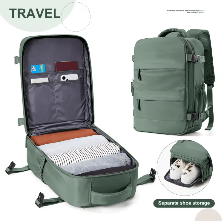 AeroFlex Ryanair Cabin Backpack 40x20x25 Travel Bag with Laptop Compartment