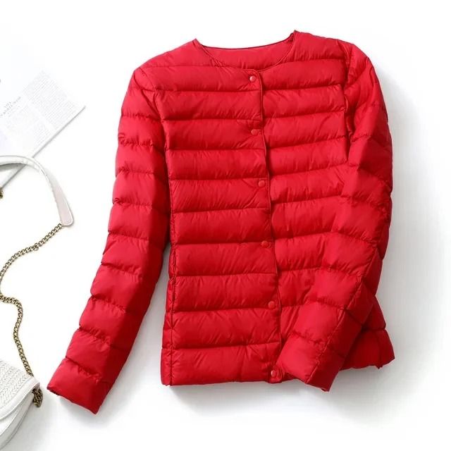 Womens Ultralight Collarless Puffer Jacket