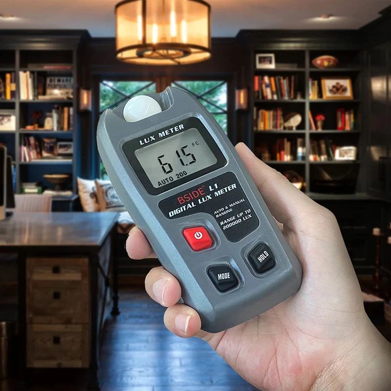 Portable Lux Meter, Digital Illuminometer Light Tester Fc with LCD Screen & Sensor