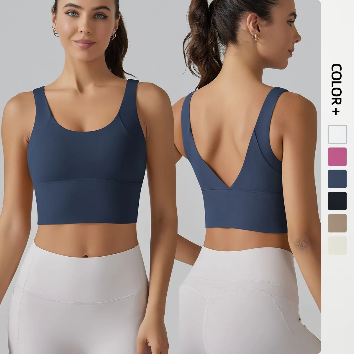 Push Up Yoga Tank Top Breathable Fitness Gym Sports Bra Vest