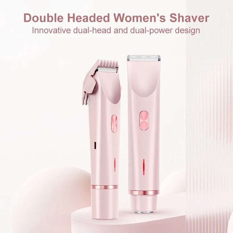Dual Head Painless Women Electric Razor Bikini Trimmer Wet and Dry Electric Shaver