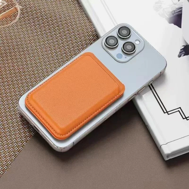 Leather Wallet With Strong Magnetic Hide Stand Case, Magsafe iPhone Card Holder Pocket Cover