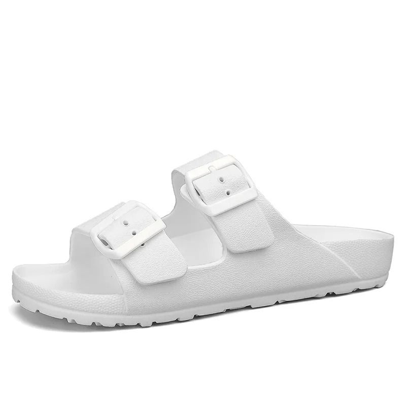 Mens Adjustable Soft Slides Lightweight Anti Slip Summer Slippers