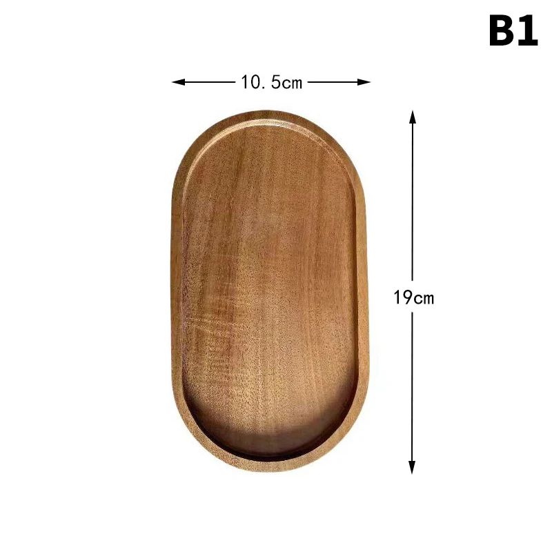 Elegant Solid Wood Japanese Dessert & Snack Serving Tray