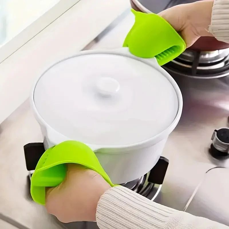 Silicone Pot Holder Gloves Heat Resistant Set