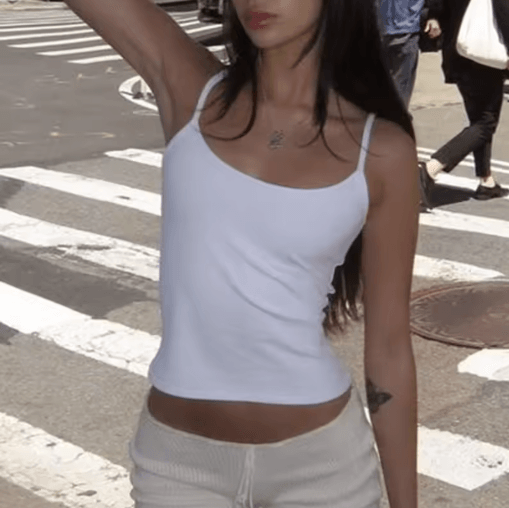 Y2K Harajuku Cropped Spaghetti Strap Cami Top