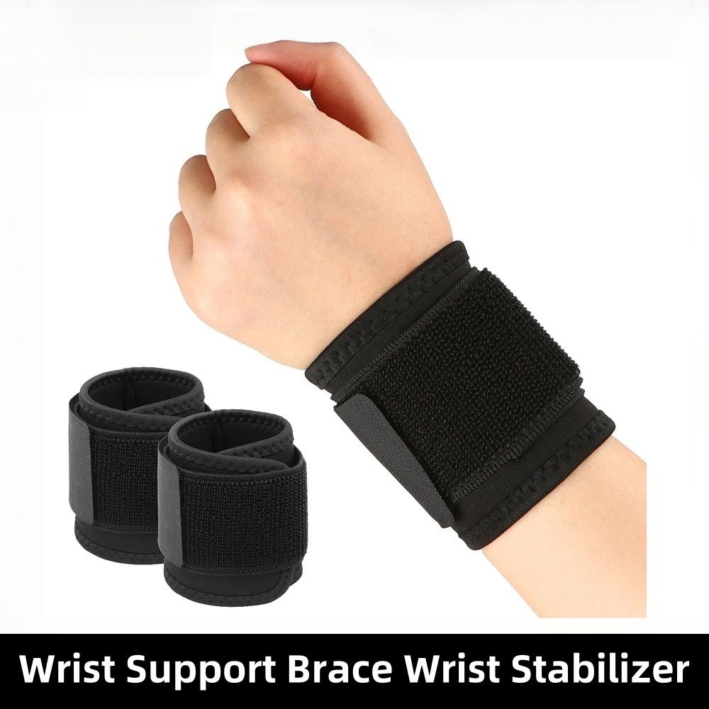 Wrist Stabilizer Brace with Adjustable Bandages, Office Pain Relief, Left/Right Hand Support Wraps