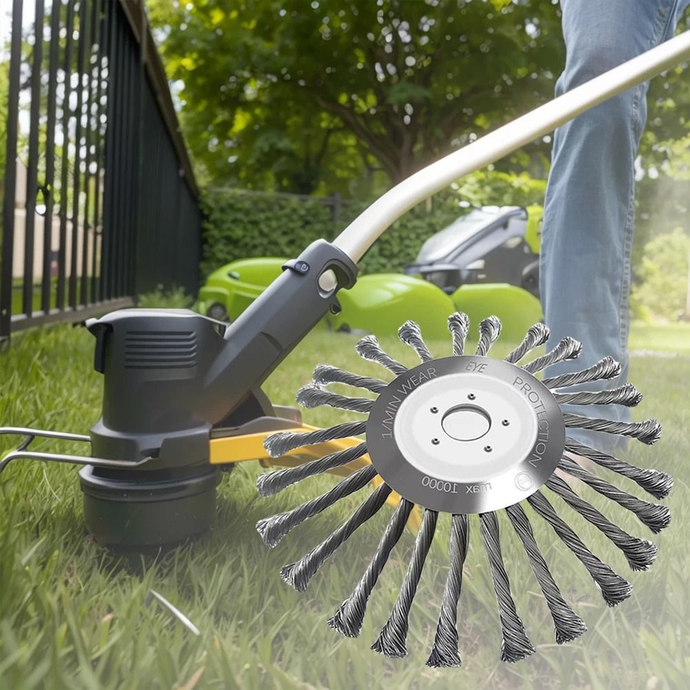 Universal Steel Wire Brush Cutter Head 4 5 10 Inch Lawn Mower