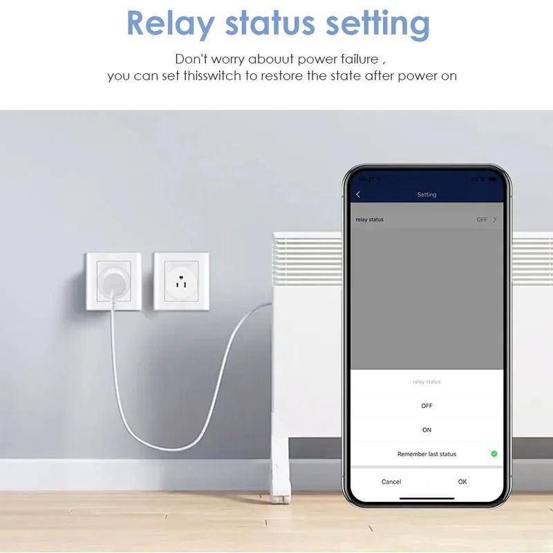 Tuya Smart WiFi Plug US Standard Wireless Outlet – Remote Control Smart Home Appliance Compatible with Alexa & Google