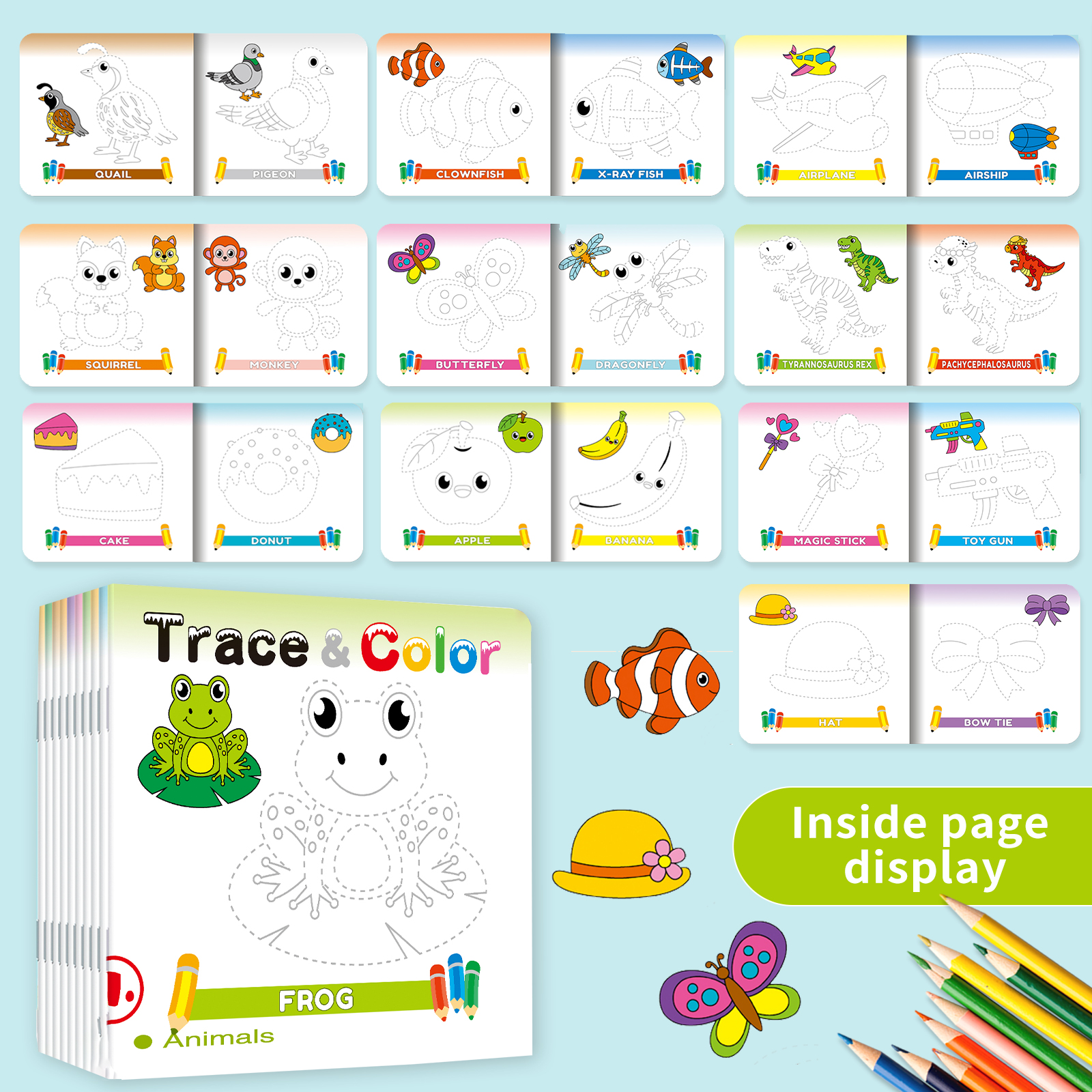 Colorful Animal Children's Coloring Books, A Multi Field Creative Gift, Educational Activity Kit