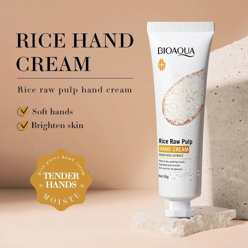 Rice Essence Rejuvenating Hand Cream – 30g Volumizing & Brightening Therapy