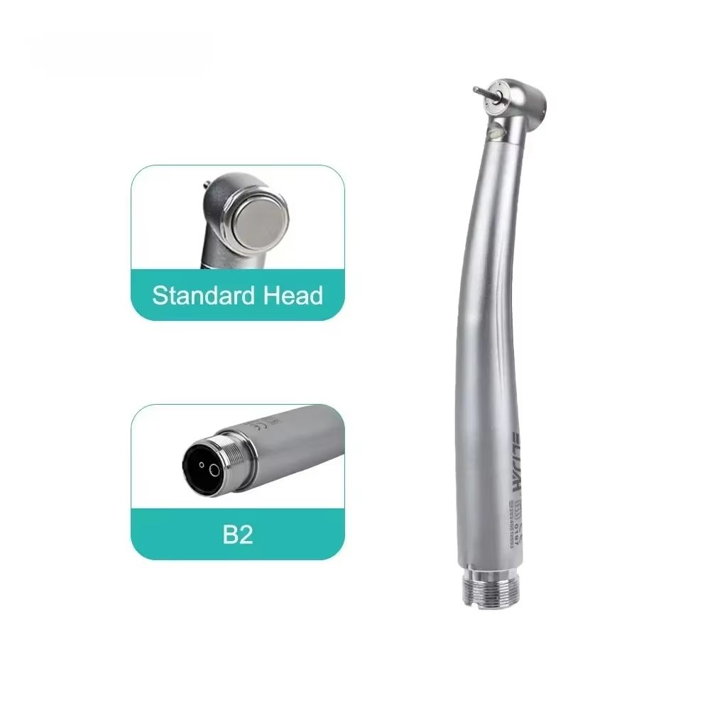 Dental LED High Speed Handpiece Air Turbine with Push Button Ceramic Bearing and Water Spray