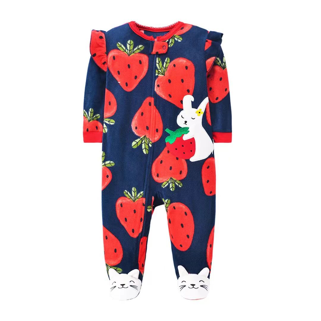 CozyCritter Baby Fleece Romper Hooded Animal Zipper Jumpsuit