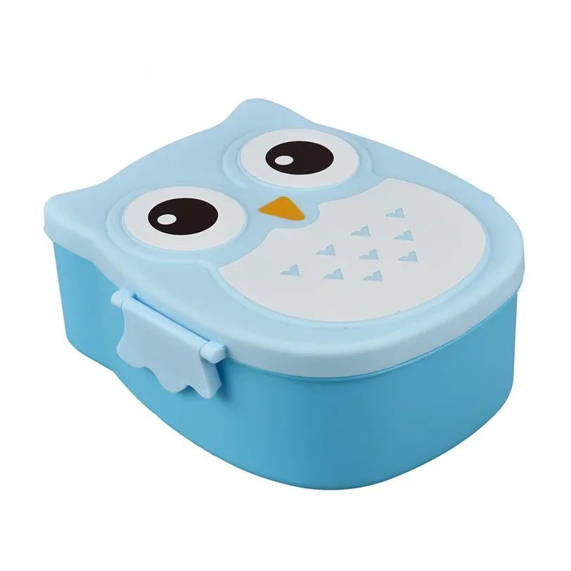 Cartoon Owl Kids Lunch Box Bento – Microwave Safe Cute School Food Container