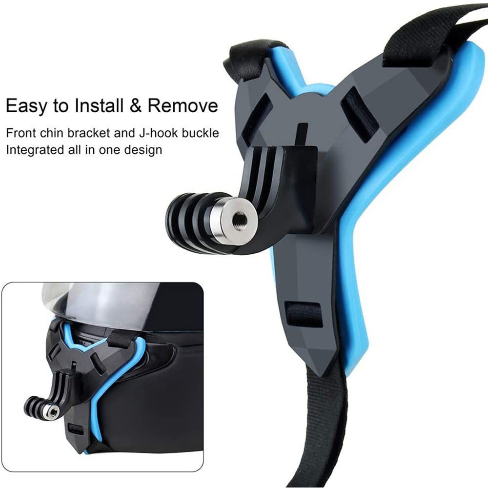 Mount Helmet Chin Stand, Sports Holder Camera Helmet Straps, Motorcycle Full Face For GoPro Hero