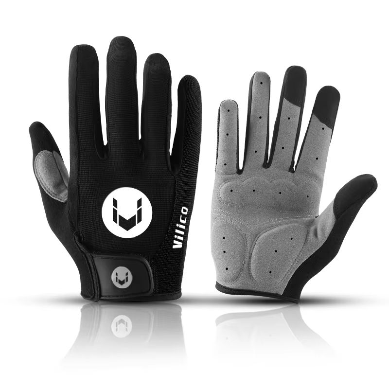 Autumn Winter MTB Long Finger Cycling Gloves Non-Slip Shock-Proof Breathable Touch-Screen Gloves for Men