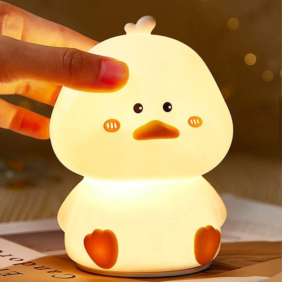 Smart Duck Silicone Rechargeable LED Night Light for Bedroom Decor
