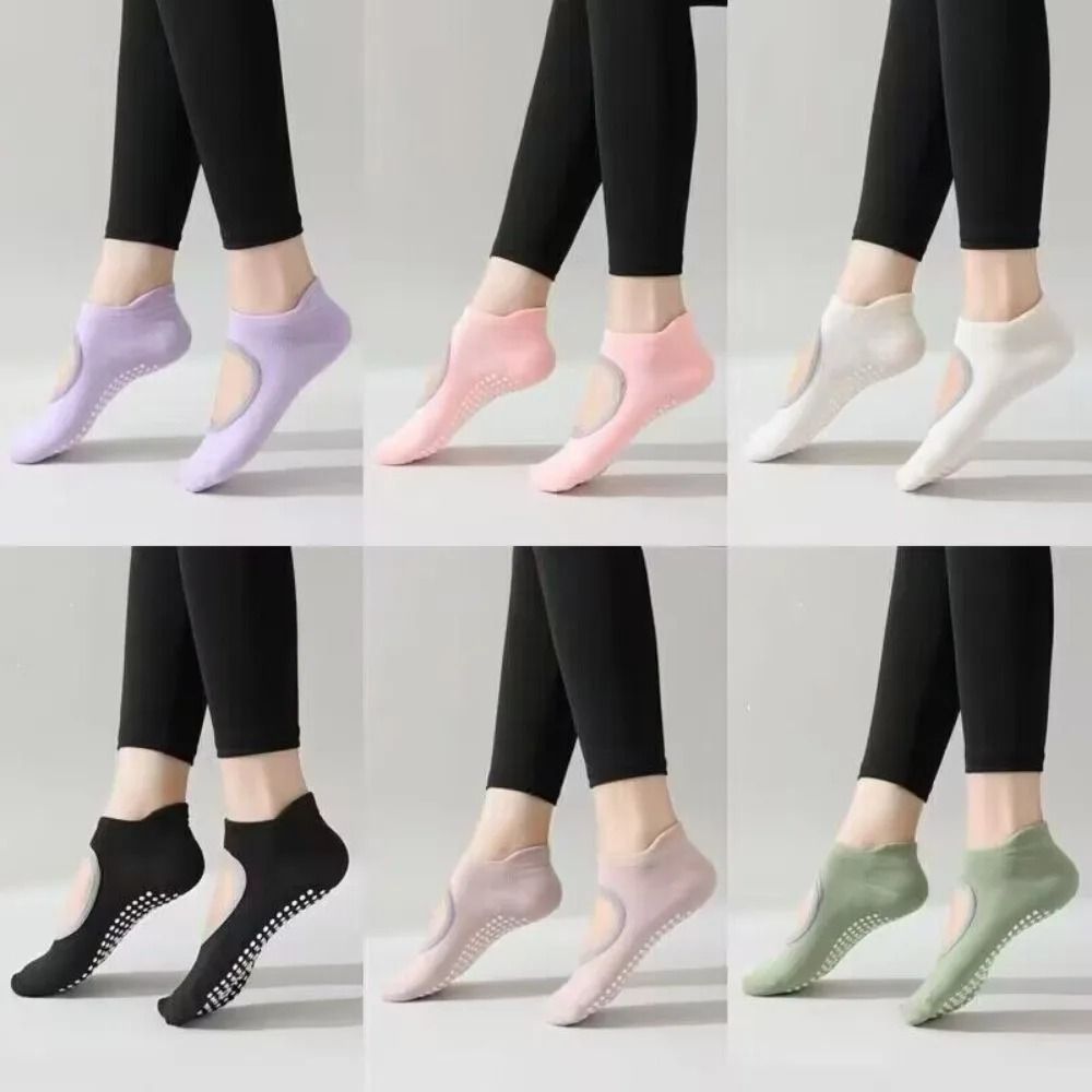 Professional Silicone Non Slip Yoga Socks Backless Breathable Sports Socks Elastic Pilates Socks Women