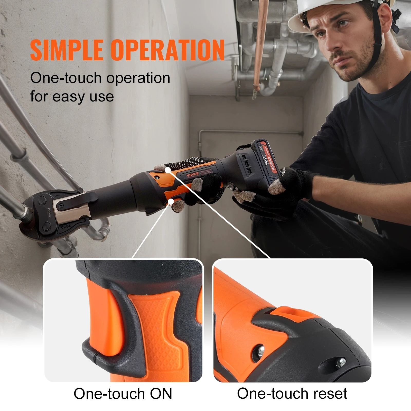 Pro Press Tool & Battery Kit – Electric Pipe Crimping System