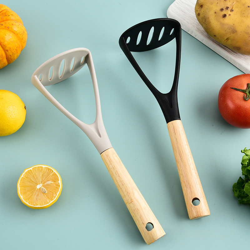 Silicone Potato Masher and Garlic Press Easy Clean Kitchen Tool
