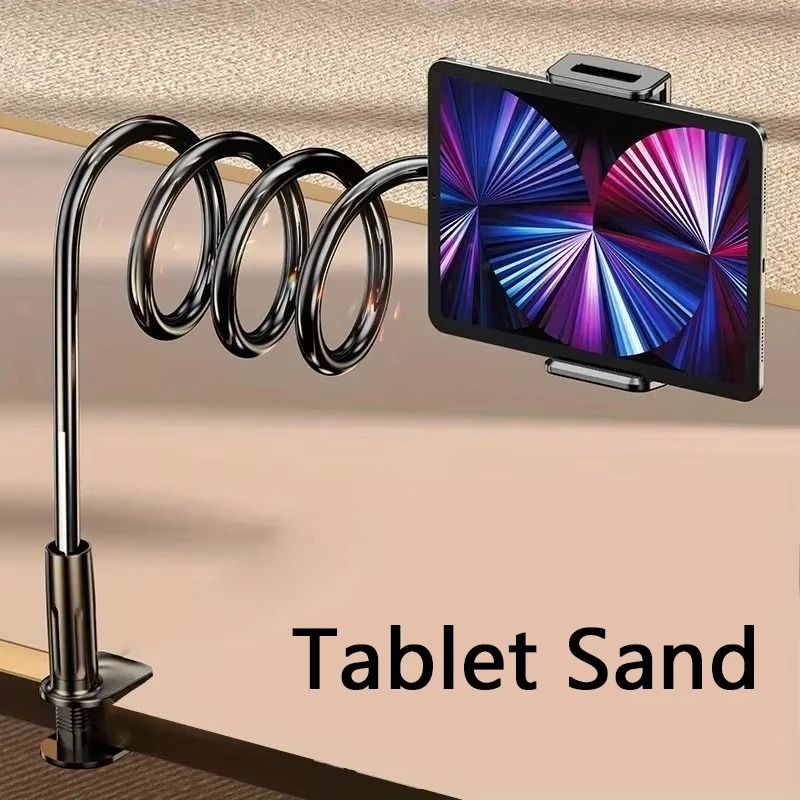Flexible Gooseneck Tablet Holder Stand with Clamp for Bed and Desk