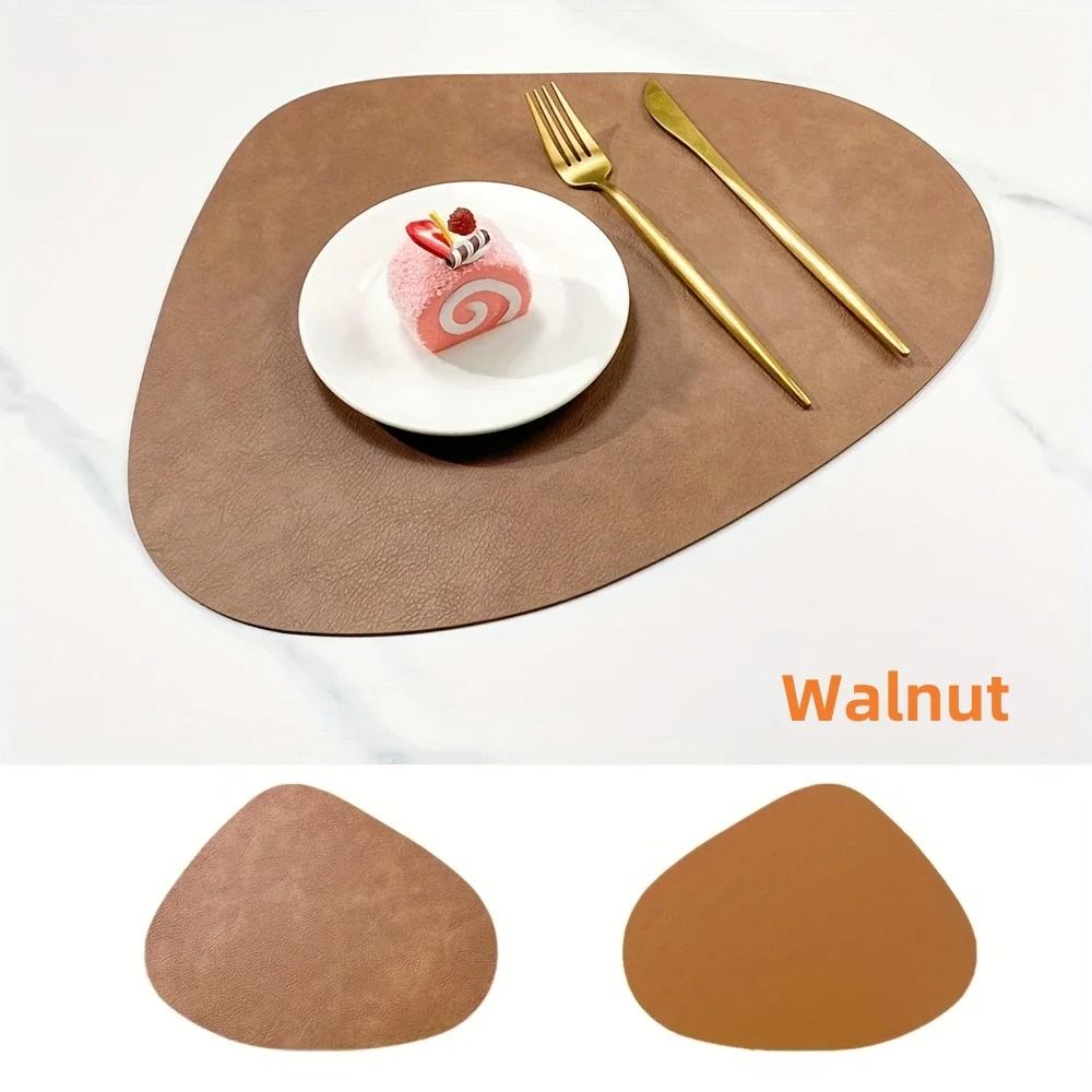 Premium PU Leather Placemats & Coffee Coasters – Waterproof & Heat-Resistant Table Mats