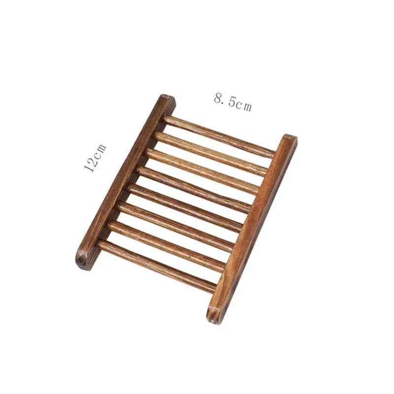 Natural Bamboo Soap Dish with Drainage - Self Draining Soap Tray Wooden Holder