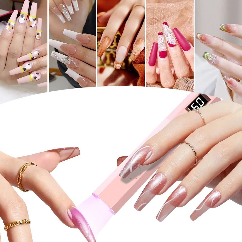 YIKOOLIN Handheld UV LED Nail Dryer Lamp Rechargeable Gel Curing Tool