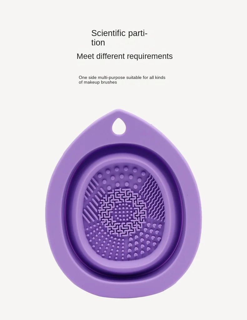 Foldable Silicone Makeup Brush Cleaner Bowl