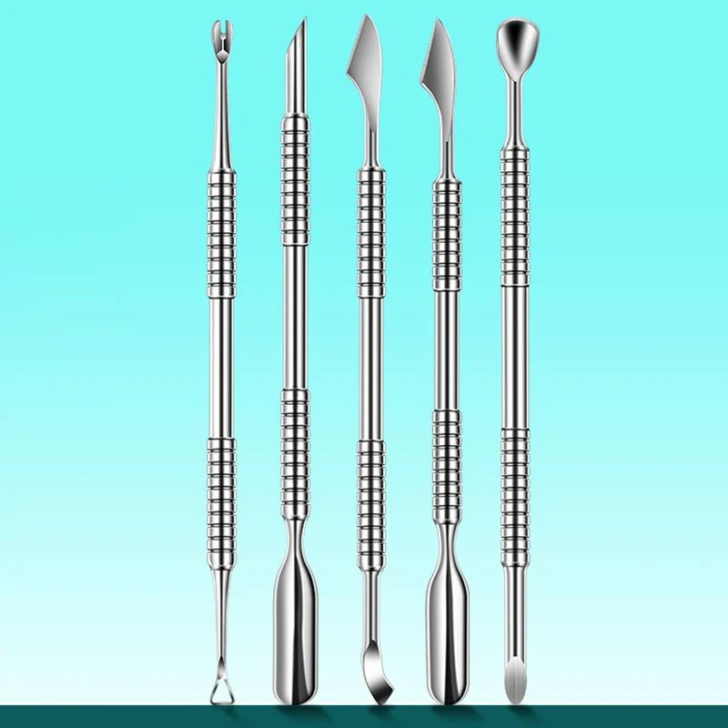 Stainless Steel Cuticle Pusher Double End Manicure Nail Tool