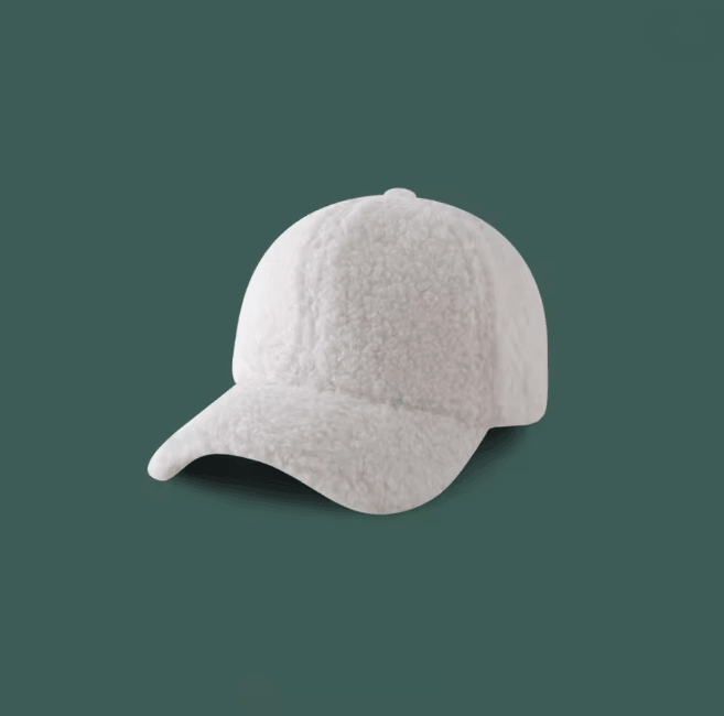 Unisex Lamb Wool Baseball Cap Winter Warm Outdoor Hat