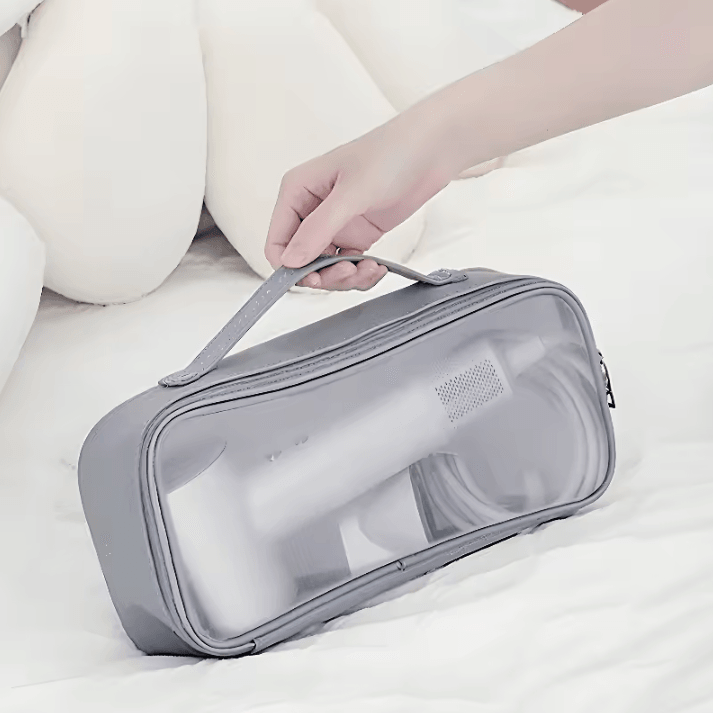 Dustproof Hair Dryer Travel Case – Portable Storage Bag with Dustproof Protective Cover and Hair Curler Organizer
