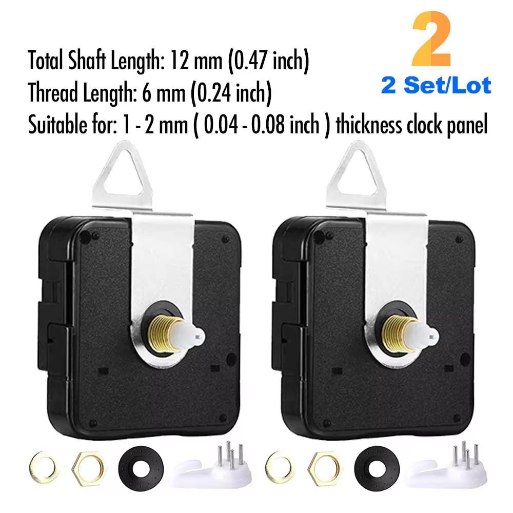 DIY Quartz Clock Movement Kit - Silent Wall Clock Mechanism with Long Shaft