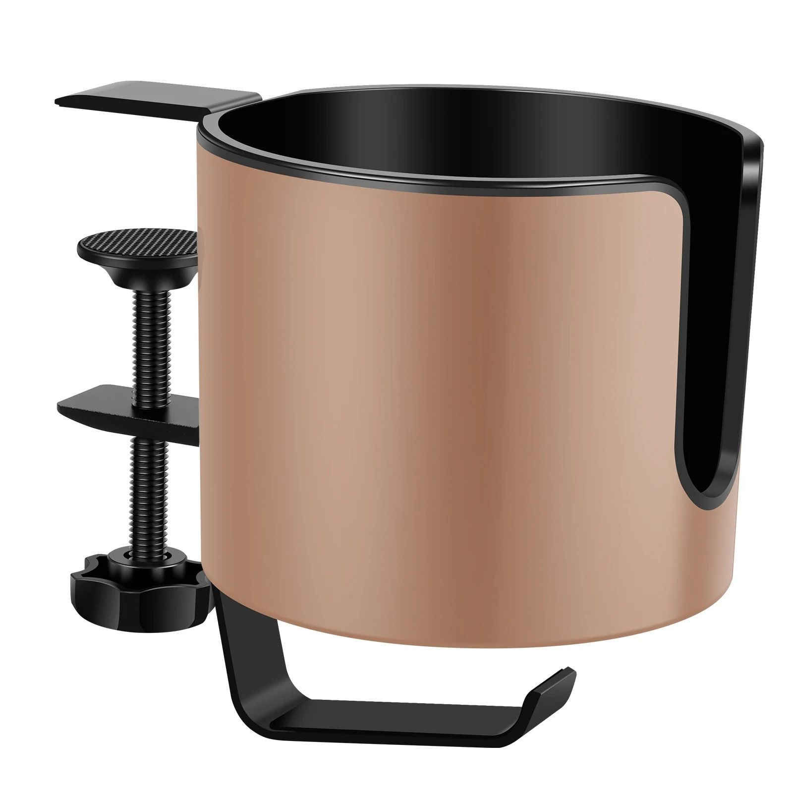 2 in 1 Headphone Holder Desk Clamp with Cup Holder Rack