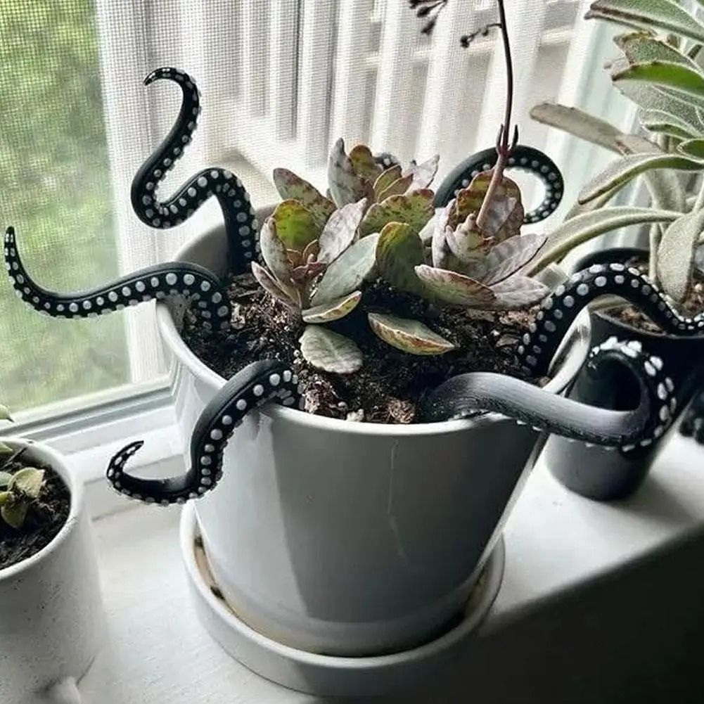 Sea Tentacle Seven Piece Resin Plant Pot Decoration Set