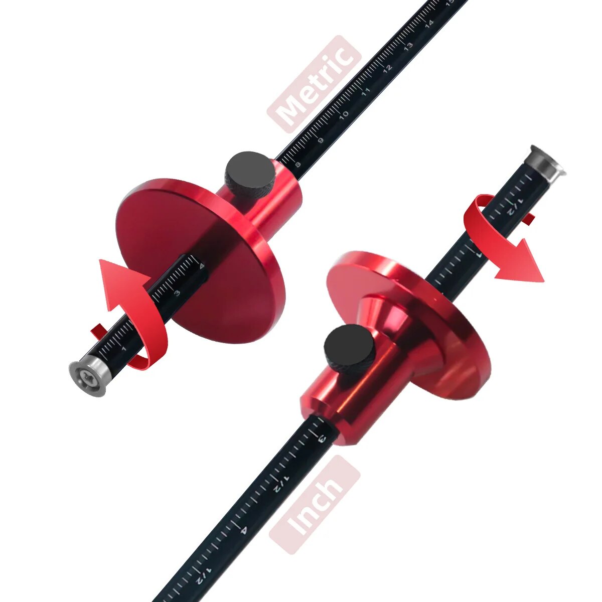Wheel Marking Gauge, Woodworking Scriber with Inch & MM Scale for Precise Mortise Measuring