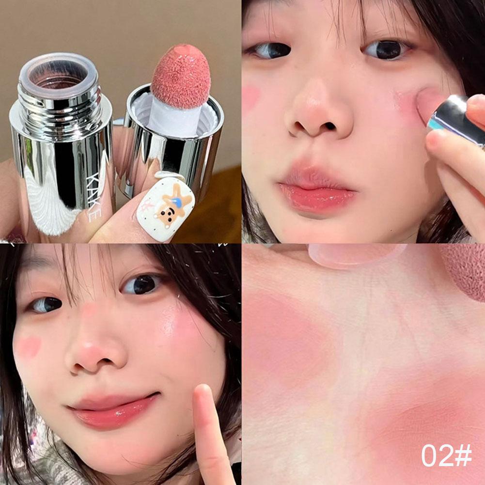 Velvet Liquid Blush Blusher Matte Sponge Head Natural Lasting Contour Blush Tint Brighten Facial Makeup