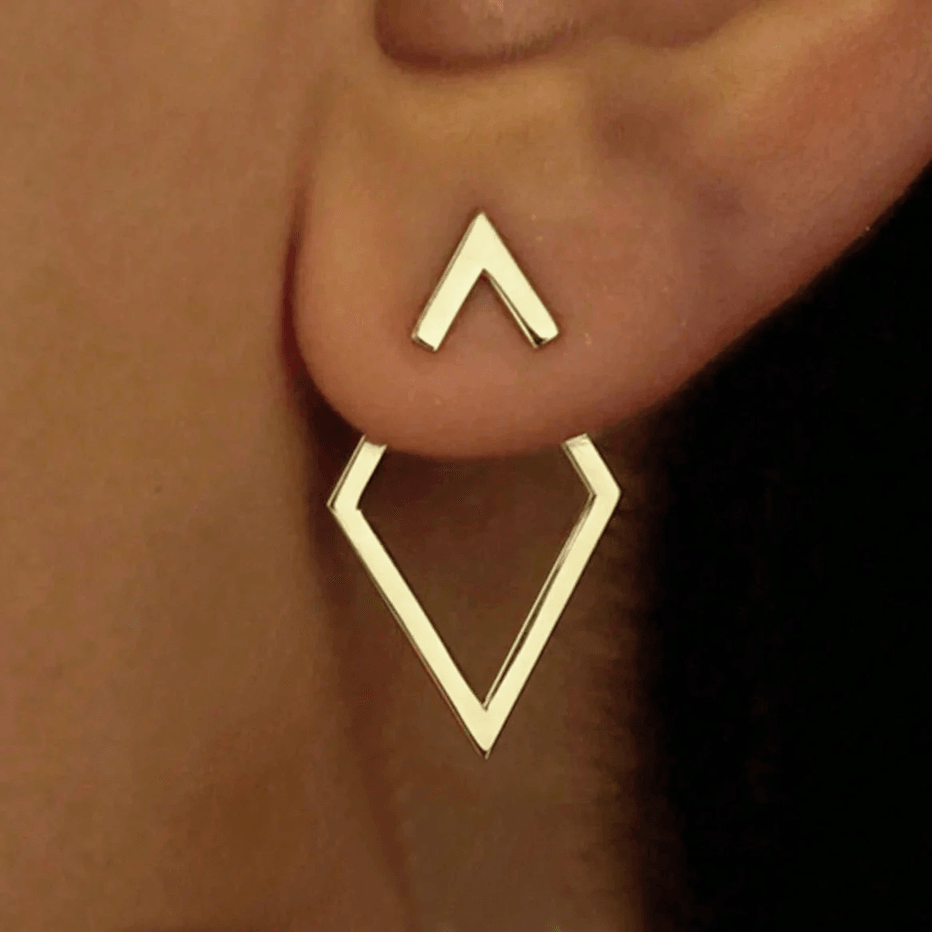 ParisLuxe Geometric Drop Earrings