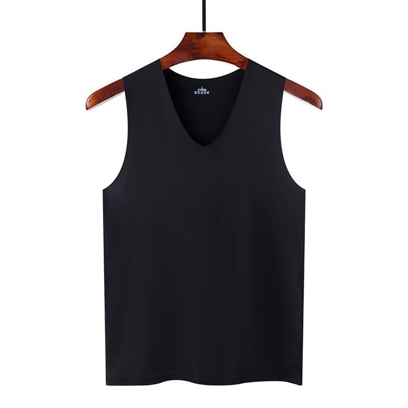 Breathable Men Ice Silk Tank Tops, Gym Fitness Vest, Quick-drying Mesh Underwear Sleeveless Bodybuilding Singlet