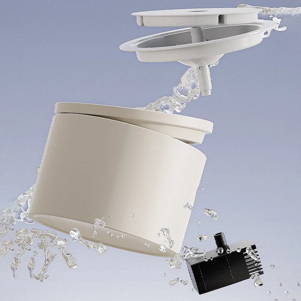 Automatic Cat Water Fountain Ceramic Bowl Circulating Pet Water Dispenser for Cats and Small Dogs