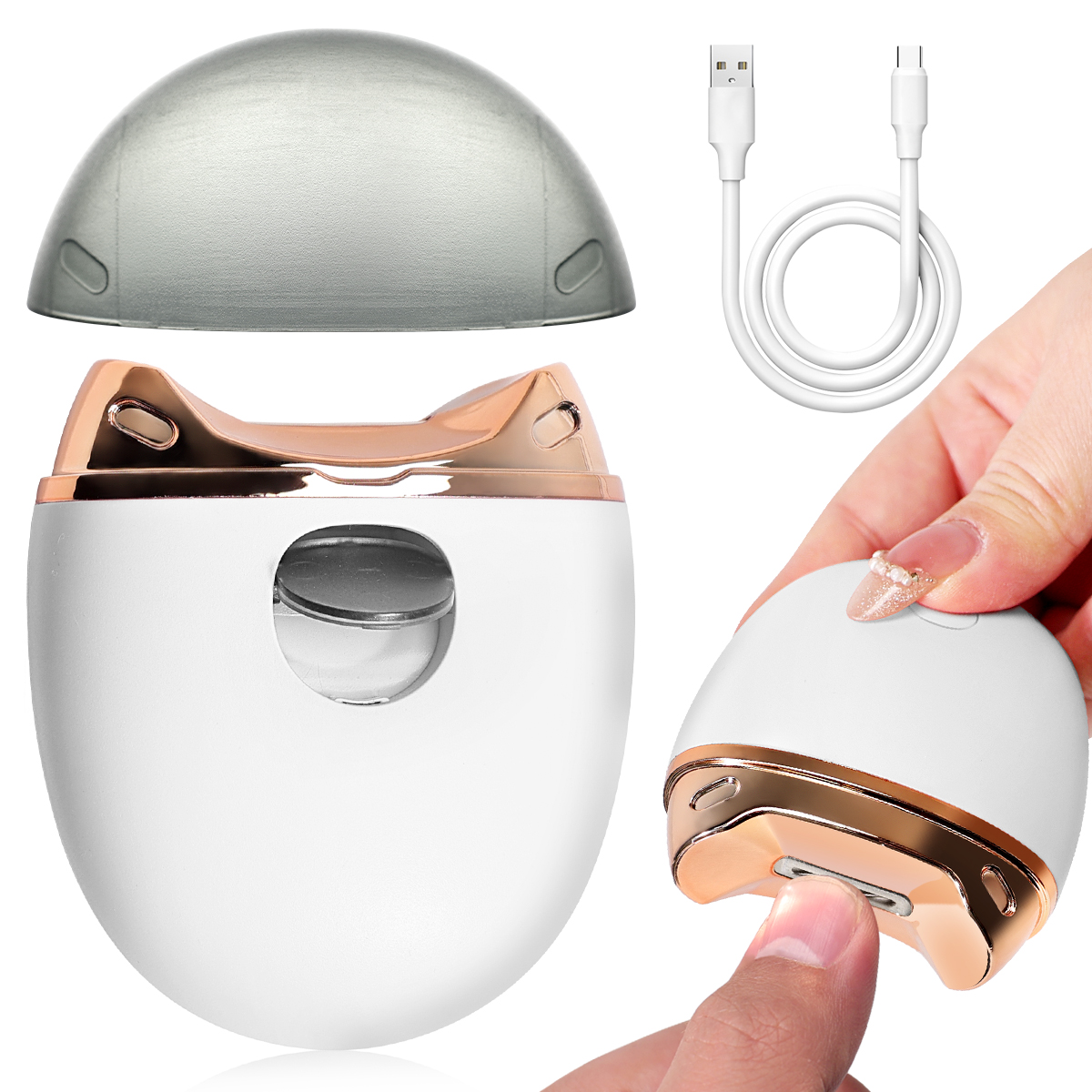 Anti Splash Electric Nail Clipper Safe Baby and Family Automatic Nail Trimmer With Hidden Blade Design