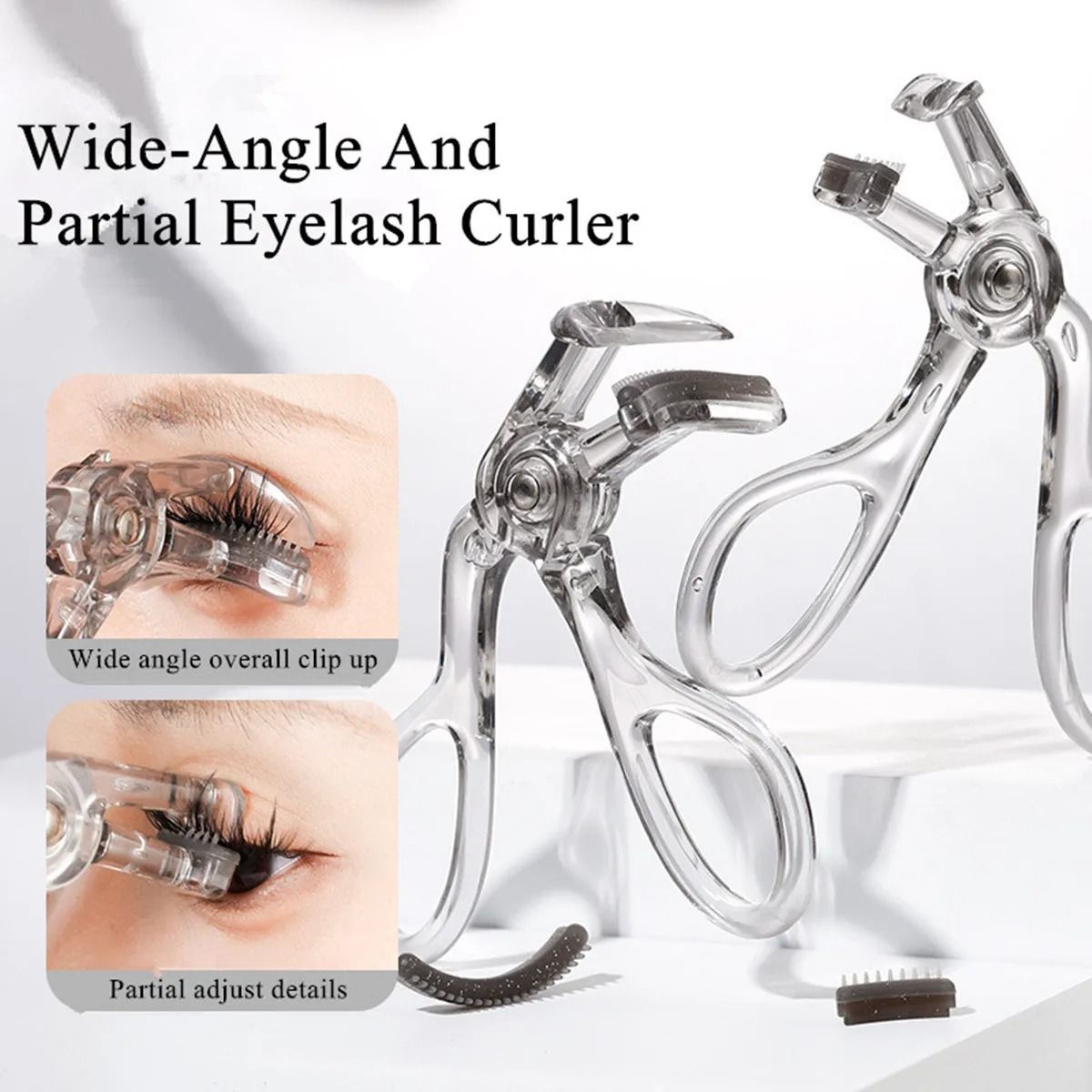 Wide-Angle Partial Eyelash Curler – Portable Precision Comb-Tooth Styling Tool – High-Yield Eye Enhancement Hub