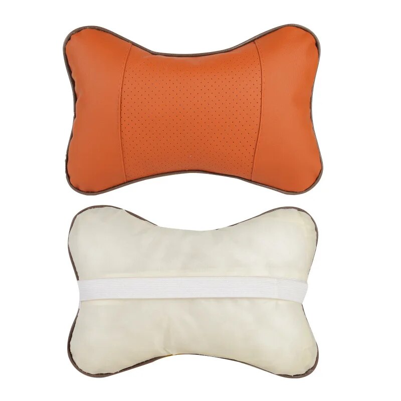 Car Neck Pillow for Head Pain Relief Universal PU Leather Headrest for Comfortable Driving
