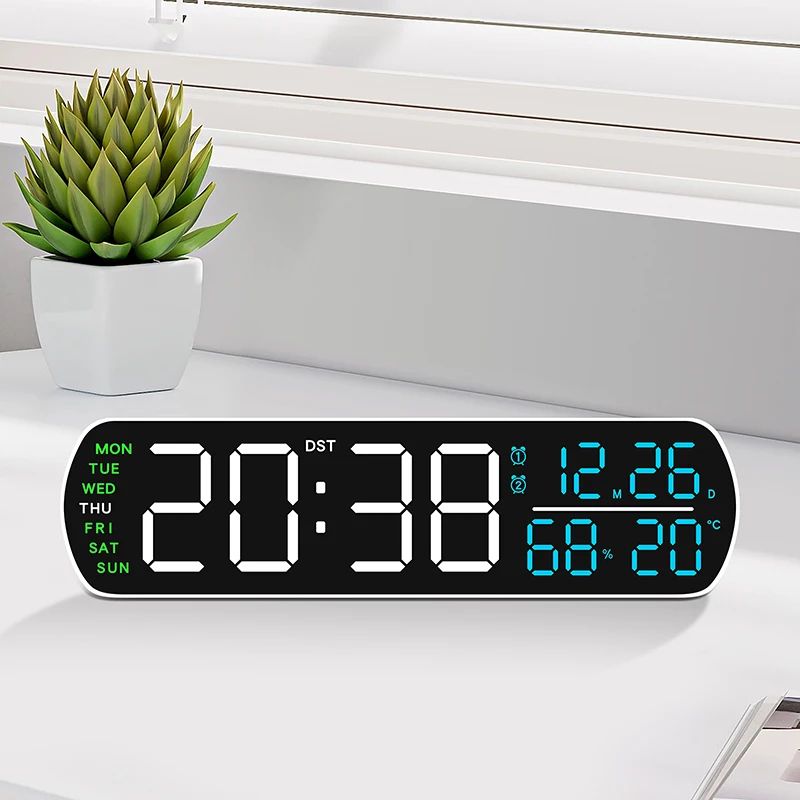 LED Digital Alarm Clock with Temperature and Humidity