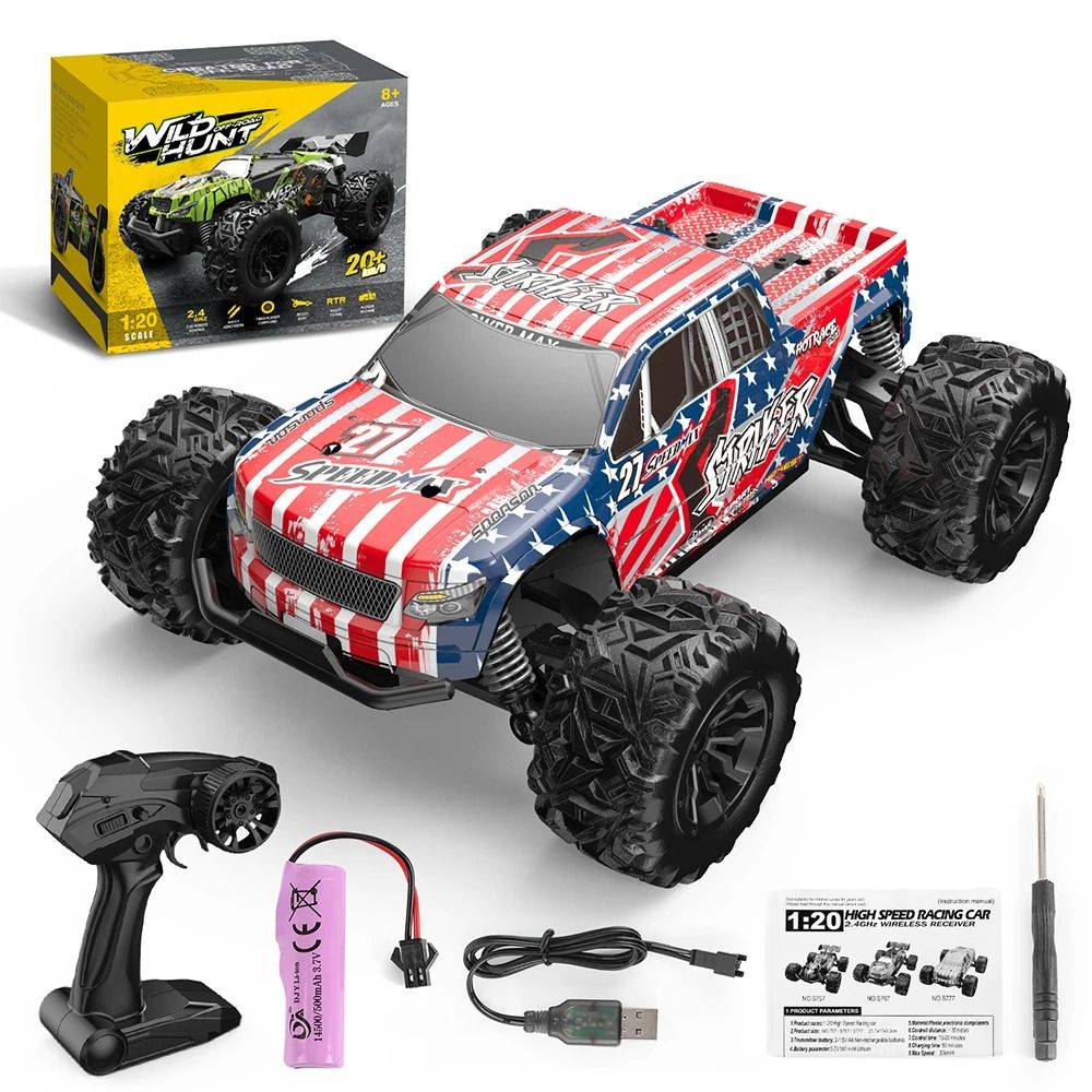 Off Road RC Monster Truck 2.4GHz Remote Control Car with Shockproof Suspension
