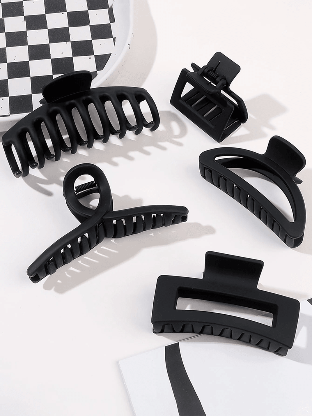 FlexiHold Mixed Shape Strong Grip Hair Claw Clips Set