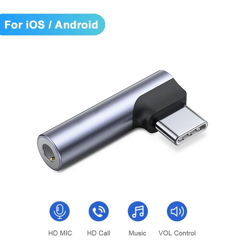 USB C to 3.5mm Headphone and Charger Adapter Fast Charging Audio Splitter