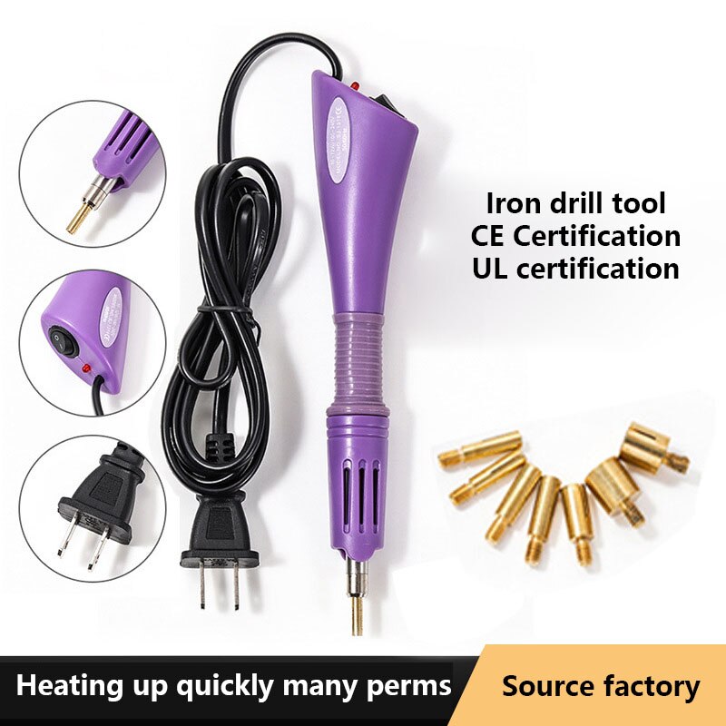 Purple Hotfix Rhinestone Applicator – Fast Heating Iron-on Wand with Precision Tips