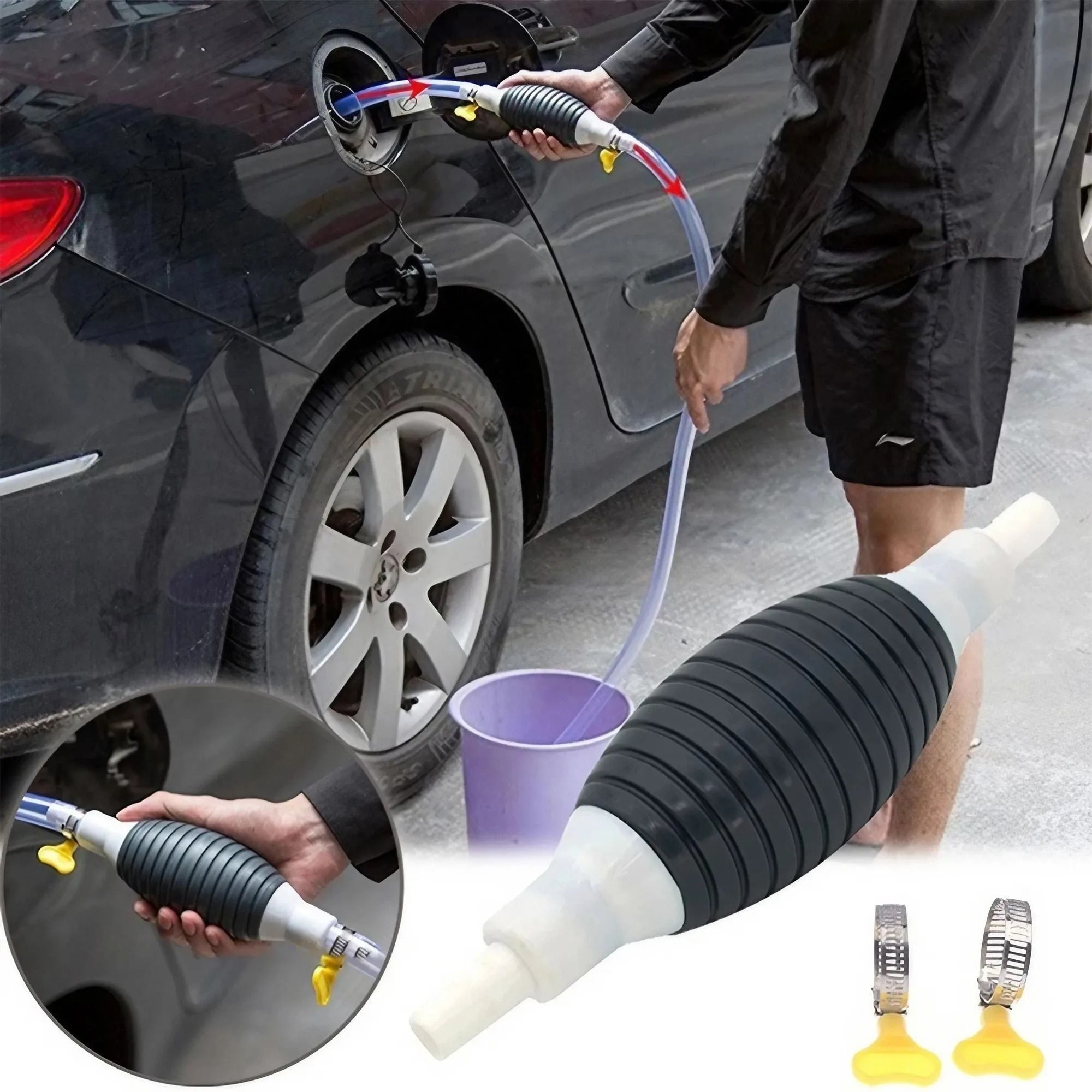 Car Fuel Gas Hand Primer Manual Pump